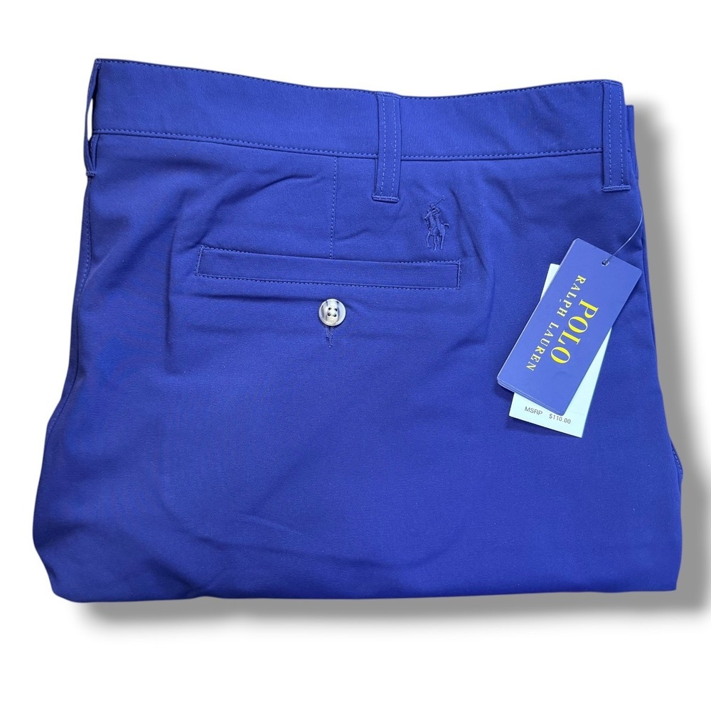 NEW Polo Ralph Lauren Performance Shorts Men 48B Blue Stretch Golf Short Pony